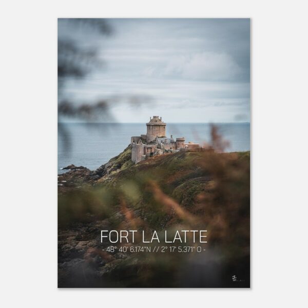 Photographie du Fort La Latte situé en Cotes d'Armor en Bretagne Nord imprimée sur affiche premium mat. Poster idéal pour une décoration murale de qualité.