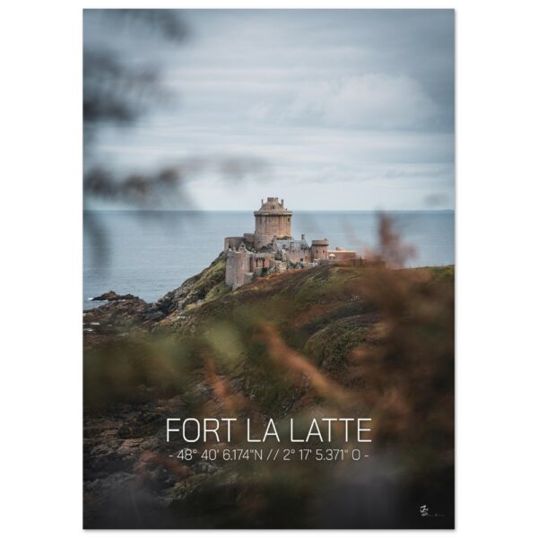Photographie du Fort La Latte situé en Cotes d'Armor en Bretagne Nord imprimée sur affiche premium mat. Poster idéal pour une décoration murale de qualité.